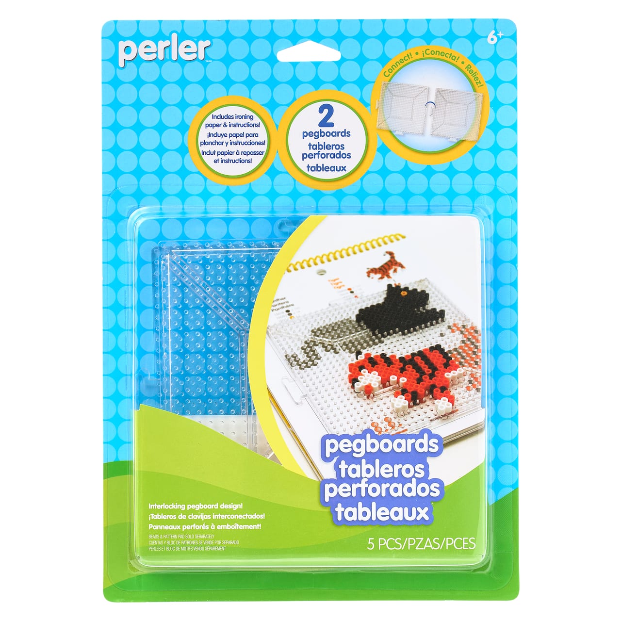 Perler® Large Clear Pegboards 2-pk.